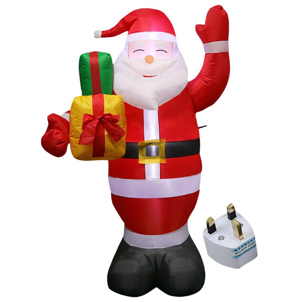 Светодиодная надувная милая игрушка, надуваемая воздухом, освещенное украшение в виде Санта-Клауса, светящаяся гигантская модель, украшение для рождественской садовой вечеринки