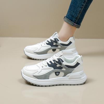 Инс корейская версия платформенных кроссовок для папы 2025 весна новинка уличная съемка студенческие беговые кроссовки с увеличением роста повседневные K6902