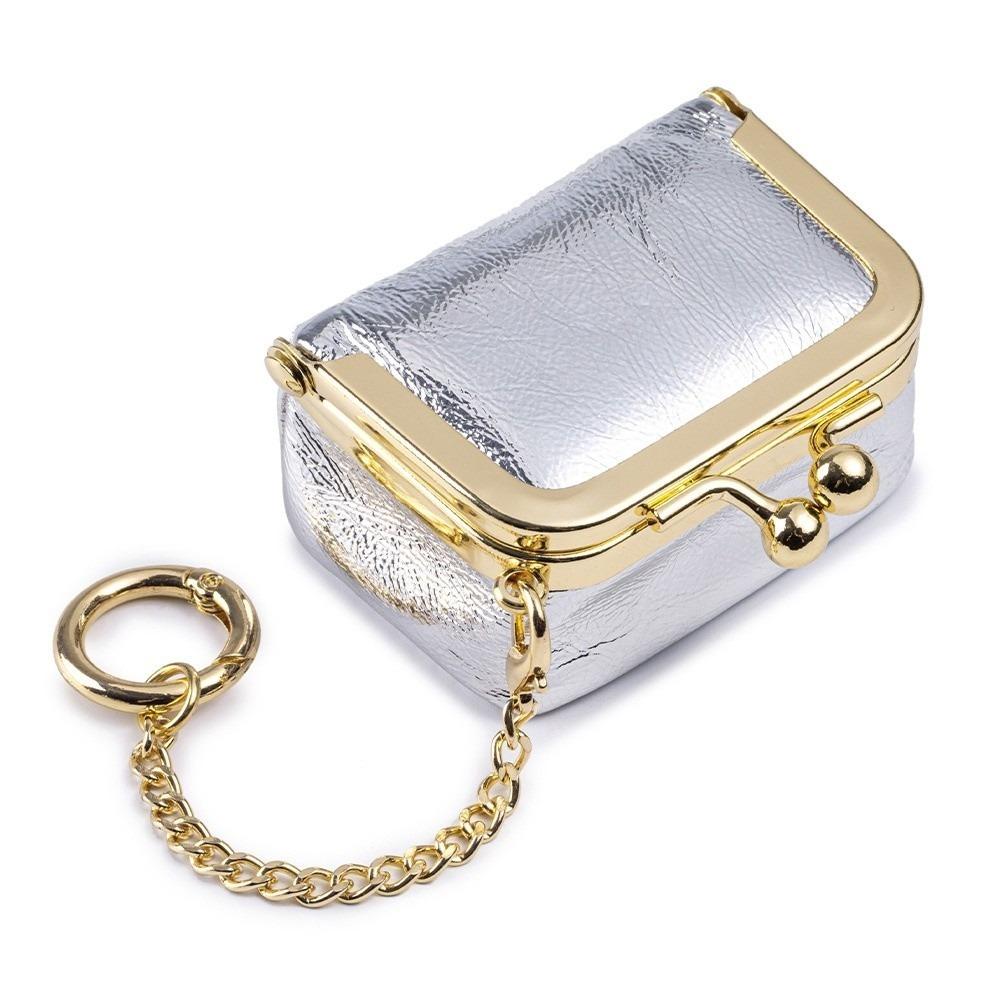 Exquisite Leather Jewelry Storage Box Pure Color Luxury Earring Necklace Wallet Clasp Closure Small Size Mini Coin Purse Daily