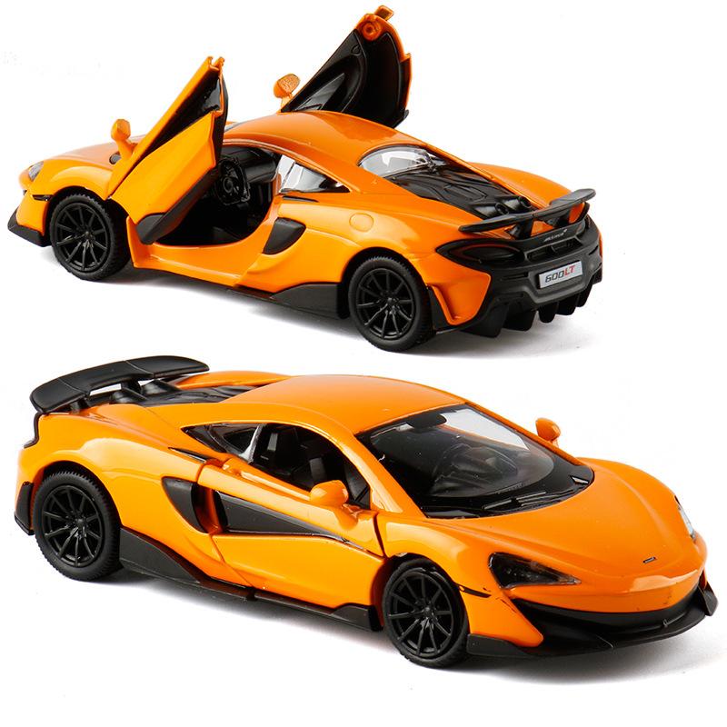 Суперкар McLaren 600LT 5 дюймов Металлическая машина Симуляция Литье под давлением и Игрушечные транспортные средства RMZ city 1:36 Сплавная модель с инерционным механизмом