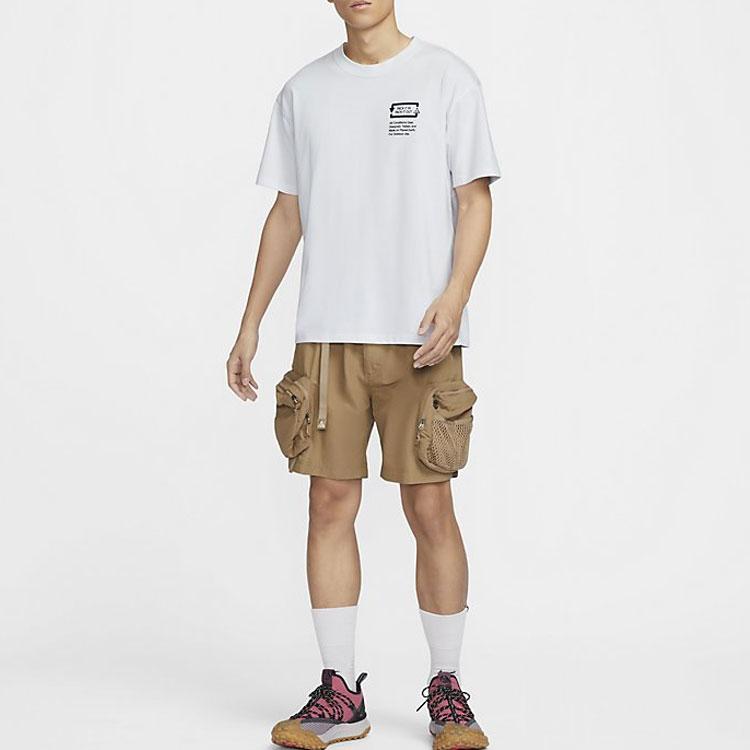 Nike Мужские белые футболки ACG с круглым вырезом, средняя посадка, FV3491-121