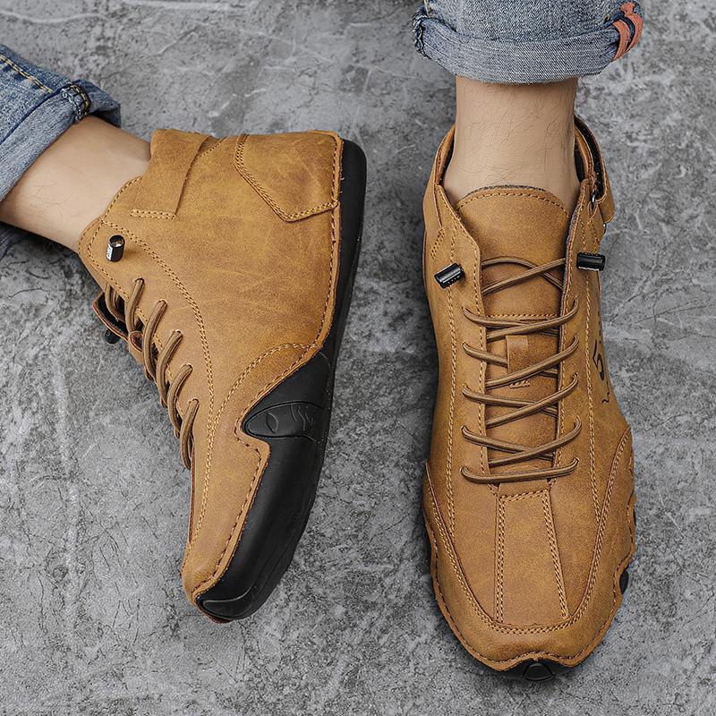 Fashion Large Size 40-50 Men Sneakers 2024 New High Top Casual Shoes Male Ankle Boots Comfortable Waterproof Spring Work Shoes