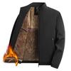 2025 Graphene Middle-aged Men's Stand-up Collar Jacket, Autumn and Winter Warm and Fleece Dad Winter Coat
