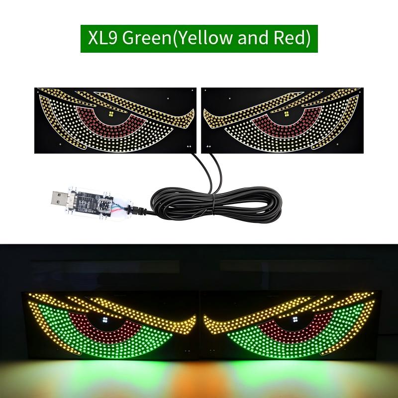 USB Динамическая Анимация Светодиодный Дисплей Глаз Пиксельная Панель Для Автомобиля Грузовика Демонические Глаза Светодиодный Экран Свет Украшение Переднего Заднего Лобового Стекла