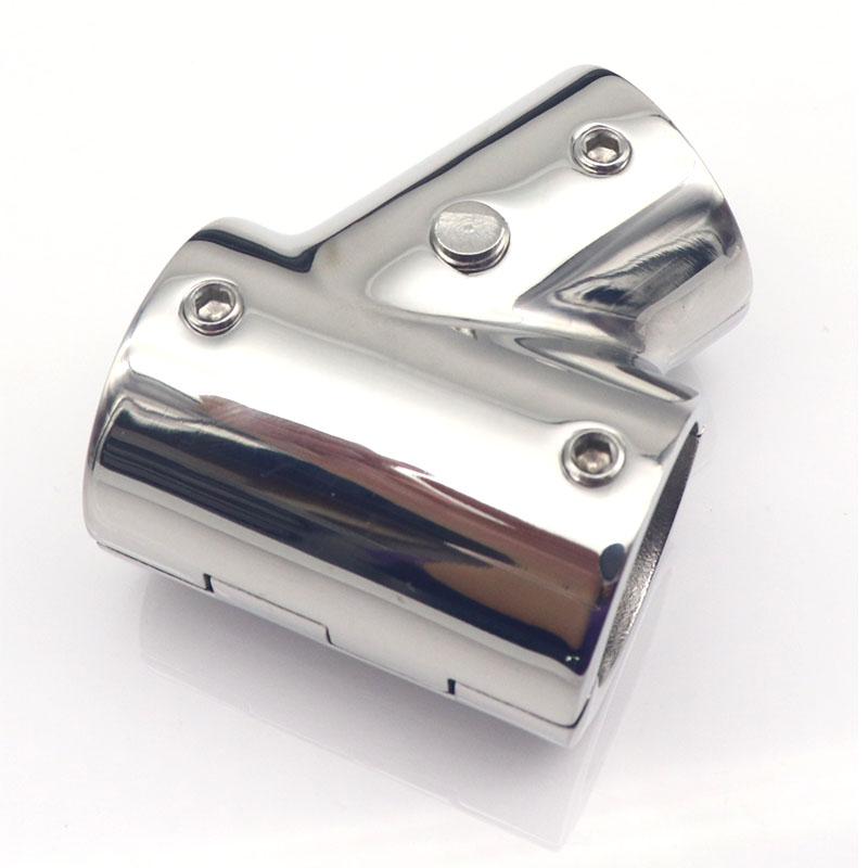 22/25/30mm Boat Fitting Tee Connector Stainless Steel Tee Split Connector 60/90 Degree Tee Fitting for Boat Hand Rail Fitting