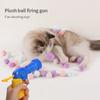 Interactive Launch Training Cat Toys Creative Kittens Mini Pompoms Games Stretch Plush Ball Toys Cat Supplies Pet Accessories