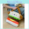 Hamburger Dog Plush Backpack Large Capacity Handbag Cute Kids Birthday Gift
