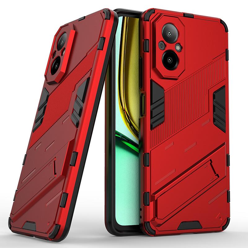 Магнитные бронированные противоударные чехлы для телефонов Oppo Realme C67 C63 C61 C65 C55 C53 C51 C21Y C25Y C12 C15 с подставкой