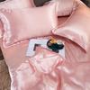 Luxury Satin Bedding Set King Queen Size Bed Cover Flat Sheet Pillowcase for Sleep Home Decro Mulberry Silk Bed Sets