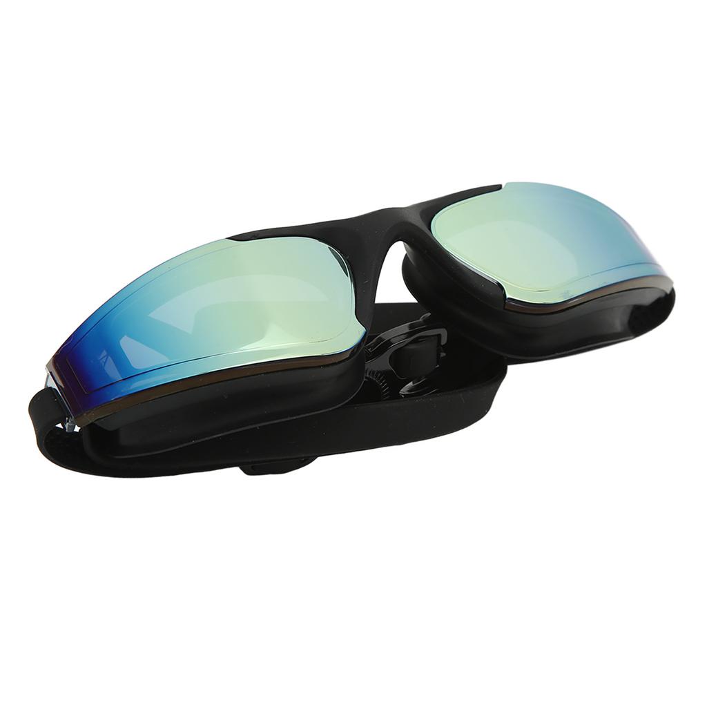 Очки для плавания Защита от запотевания HD Водонепроницаемые Силиконовые Широкий обзор Очки для плавания для взрослых детей Черные