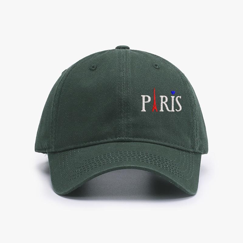 Embroidery PARIS Eiffel Tower Unisex Baseball Cap Soft Cotton sun hats Women Adjustable Snapback sunbonnet Adult cap Headwear