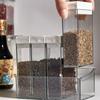 Four-Grid Seasoning Box Set: Salt, Sugar, MSG Storage for Kitchen