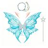 Polyester Fairy Wings Set Arm Wrap Design Elf Cosplay Kits New Elf Ears Headbands  Cosplay Event