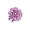 652F Decorative Shirt Button Covers Rhinestones Flower Cufflinks Clip For Shirt Jackets Dress Costume Uniform Decoration