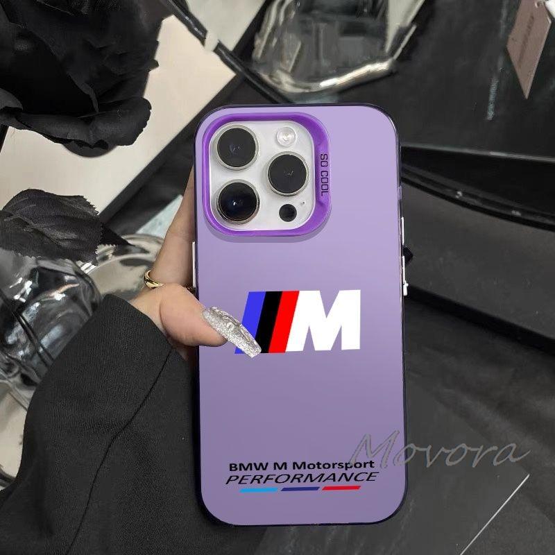 B-BMW-Чехол для телефона на автомобиль Для IPhone 17 Air 16 E 15 14 Plus 13 12 11 Pro Max 2 Мягкий Матовый Конфетный Прозрачный Желе 2-в- Наклейки hkvr74