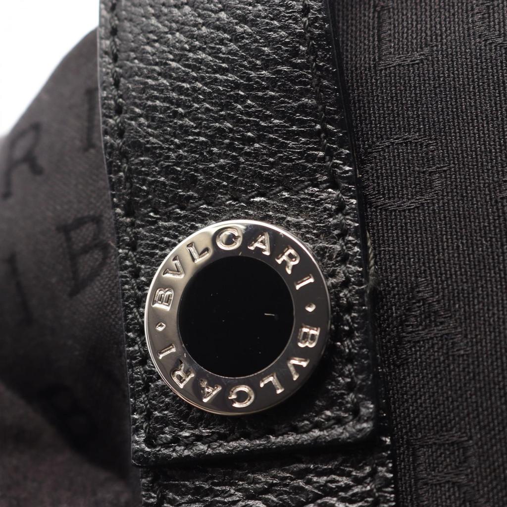 Б/у Tote Bag BVLGARI Logo mania холст кожа Черный Б/у Женская
