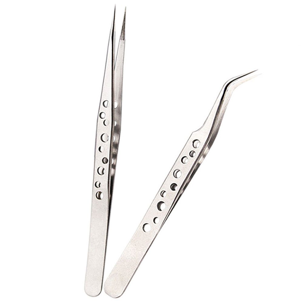 New Curved Stainless Steel Nippers Clip Tool Extensions Grafting Eyelash Tweezer Rhinestones Picker