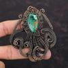 Cuprite Chrysocolla Pendant Copper Wire Wrapped Gemstone Jewelry Handmade Pendant Copper Wire Wrapped Pendant Octopus Pendant Gift For Women