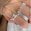925 Silver Flower Lace Ring Korean Fashion Opening Inlaid CZ Adjustable Rings Valentine's Day Gift