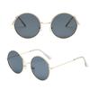 Metal Frame Driving Glasses Punk Eyewear Travel Accessories Round Sunglasses for Women Man