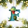 Рождественский кулон в виде динозавра Yousheng, подвесная подвеска с ремешком, мультяшный стиль, рождественская елка, забавное украшение в виде динозавра