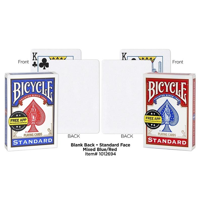 Bicycle Blank Back Standard Face Playing Cards Gaff Deck Card Games Magic Tricks