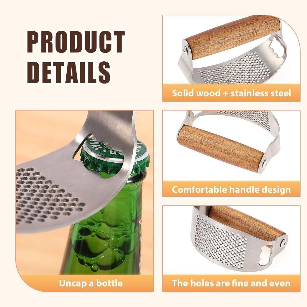 Stainless Steel Garlic Crusher Manual Garlic Mincer Easy-to-Use Garlic Chopper Kitchen Use