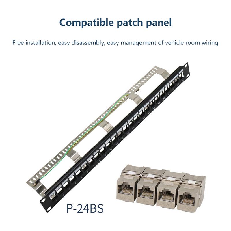 Разъем Keystone Cat6A Cat7 Cat7 Rj45 Stp Безинструментальный Тип Модульные Разъемы Адаптер Соединитель Для 22-26 Awg