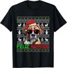 Boxer Dog Feliz Navidog Funny Christmas Men Women Kids T-Shirt