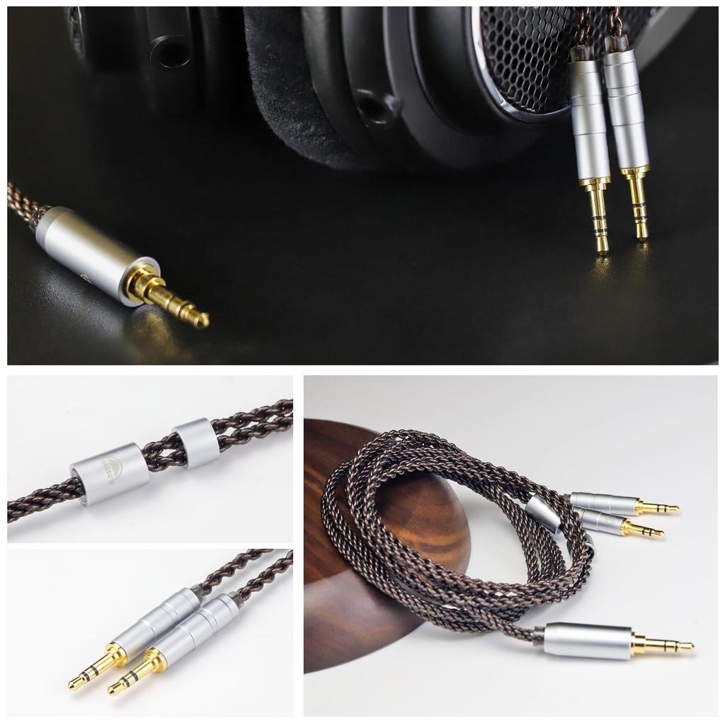Okcsc ZT8 Headphone Cable On Both Ends Replacement Cable for 8 Core OFC Gold Plated For Sol Republic Compatible with Length 2.5mm Earphones/Headphones