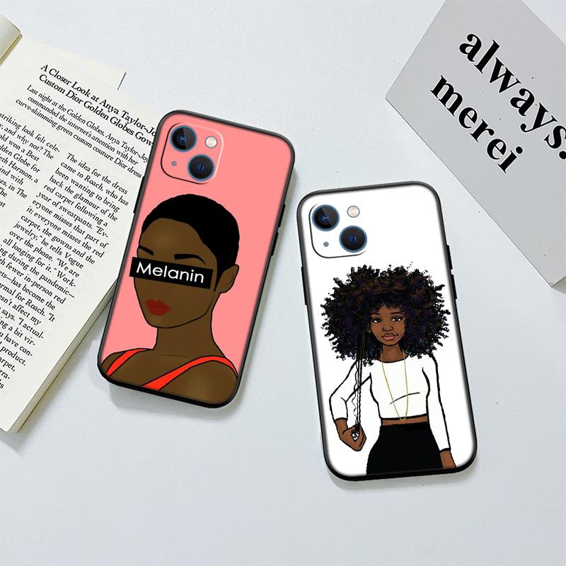 BH34 Melanin Black People Afro Girls New High-End Shell Phone Case for Redmi Note 13 14 Pro+ Plus A3 A3X 13X 13C 13R 14S 14C 14R