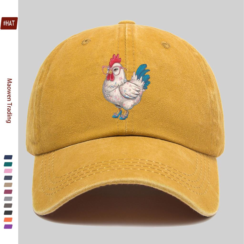 pc pcs Adjustable Trucker Cap with Buckle Closure Anthropomorphic Chick Print Suitable for for Homecoming Beach Parties Sk