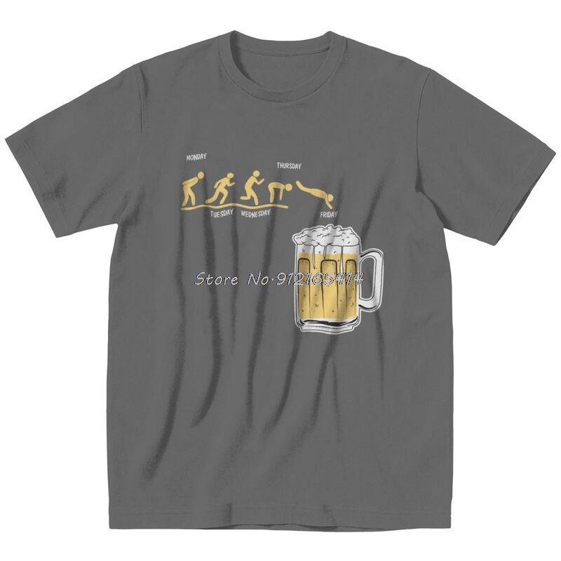 Week Monday Friday Beer Party Alcohol Drunk Tshirt Unisex T Shirt Time Schedule Tuesday Tshirt Cotton Tees Streetwear Unisex Clothing