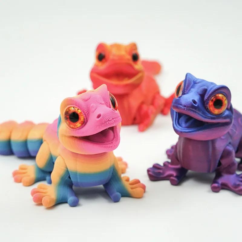 3D-печатная многосуставная подвижная модель животных Детские игрушки Милая рельефная сенсорная игрушка Забавные аксессуары для дома Подарок для детей Настольное украшение