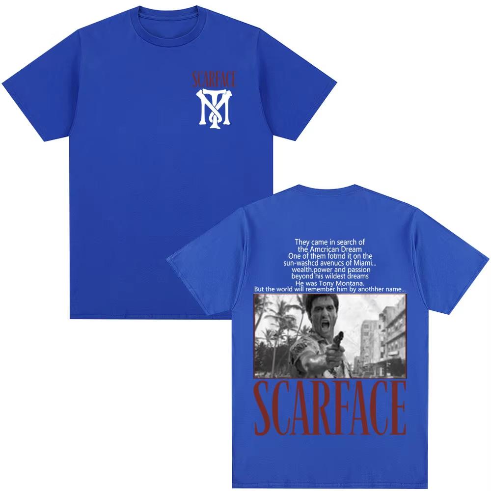 Classic Movie Scarface Tshirt Tony Montana Al Pacino Tshirt Unisex Women Oversized Casual Fashion Short Sleeve Tee Unisex Street