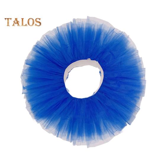 Women Mesh Tutu Skirt Lady 5 Layers Tulle Princess Skirts with Elastic Band Adult Female Short Gauze Pettiskirt for Mini Ball Beach Festival Dance