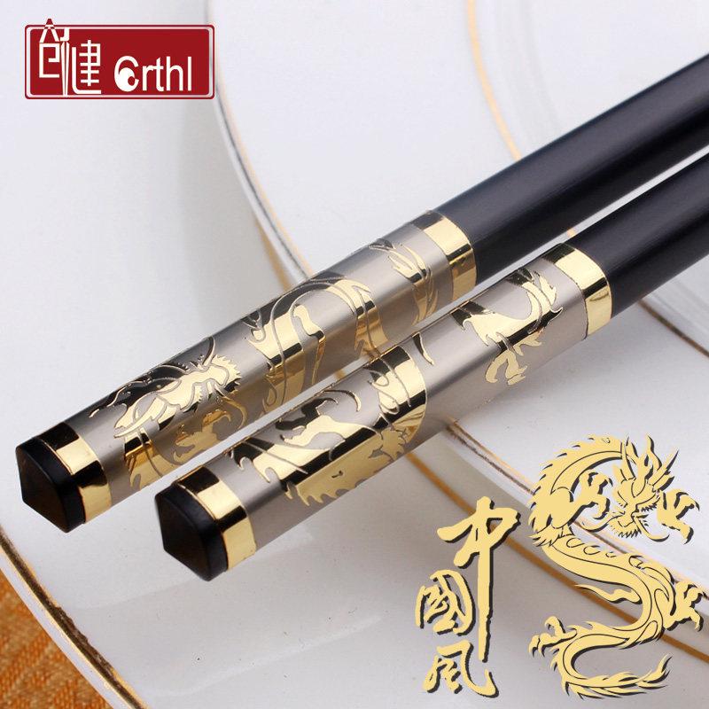 Палочки для еды из бытового сплава Chuangjian, изготовленные для отелей и ресторанов, поставляются в наборе из 10 пар из некостяного фарфора, бамбука и дерева.