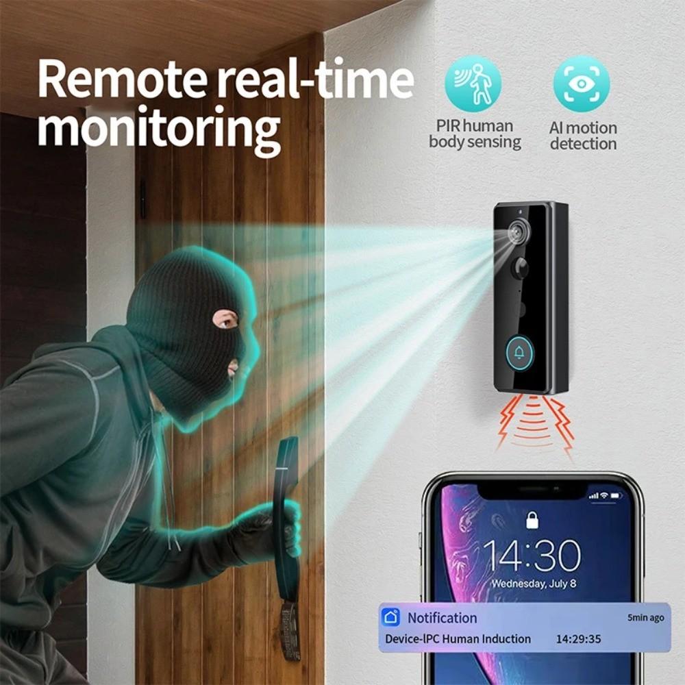 IP65 Видеодомофонная камера Беспроводной WIFI Умный дверной звонок Домашняя безопасность PIR Детектор движения Ночное видение Дверной звонок