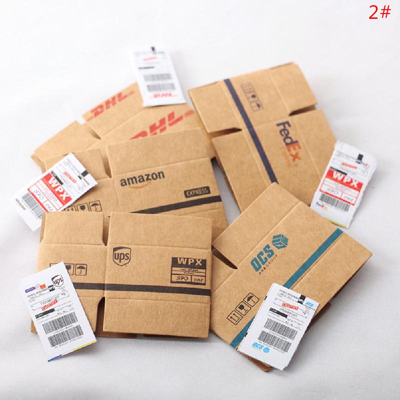 1 комплект мини-картонной экспресс-коробки 1:12 миниатюрных игрушек для декора экспресс-коробки кукольного домика