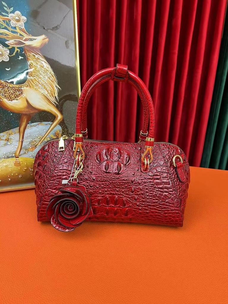 Премиальная женская сумка через плечо, мессенджер, большая вместимость, сумка-подушка с тиснением под крокодила