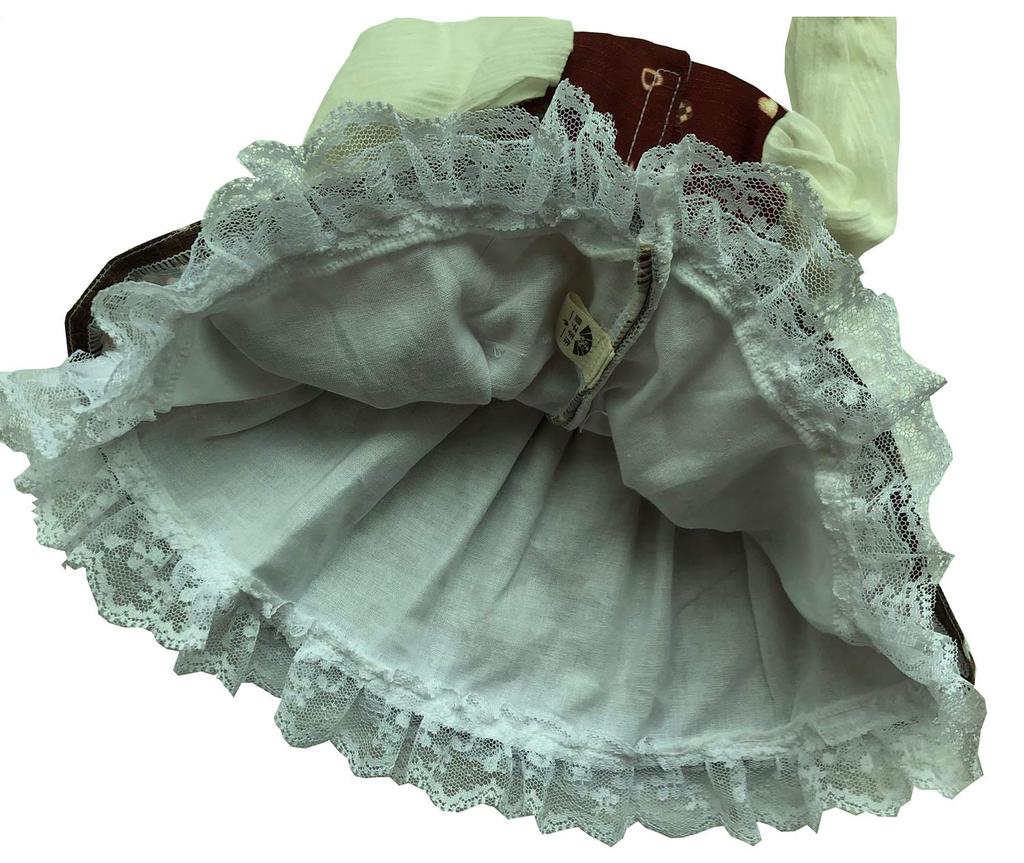 ABUNDANTDOODS 13 14 16 Кукла BJD Шарнирная кукла Длинное платье Наряд горничной Милая принцесса Длинные рукава Стиль Лолиты Цельный костюм (14 (СУМ), белый)