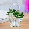 Crystal Art Crystal Flower Basket Figurines Beautiful Car Ornaments  Wedding