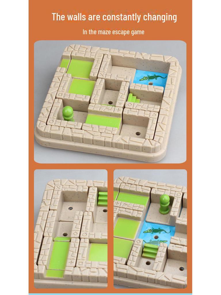 Маленький сладкий крокодиловый лабиринт: Huarongdao Логическая настольная игра-головоломка для детей