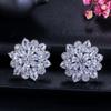 Jewelry Bingling Flower Zircon Earrings, Popular Earrings Imported Zircon Snowflake Earrings