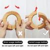 Rotating Window Screen Ring Wood Curtain Tieback Creative Curtain Strap  for Bedroom