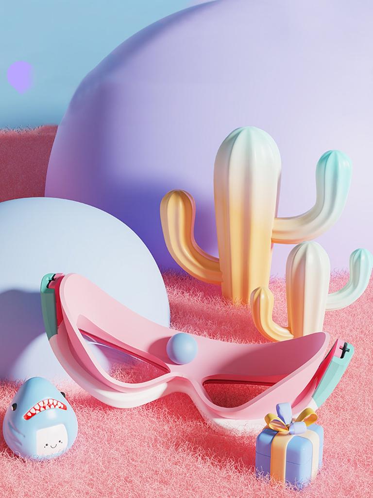 Детские водонепроницаемые и противотуманные очки высокой четкости для плавания в большой оправе, удобные очки, силиконовые затычки для ушей