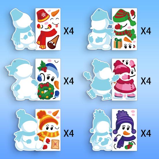 24Pcs DIY Christmas Tree Craft Kit for Kids Art Making Craft with Stickers Make Your Own Christmas Bookmark Xmas Party Favors for Game Activities