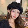Hat Female Bow Niche Crowd Beret Temperament Show Face Small Painter Hat Tide