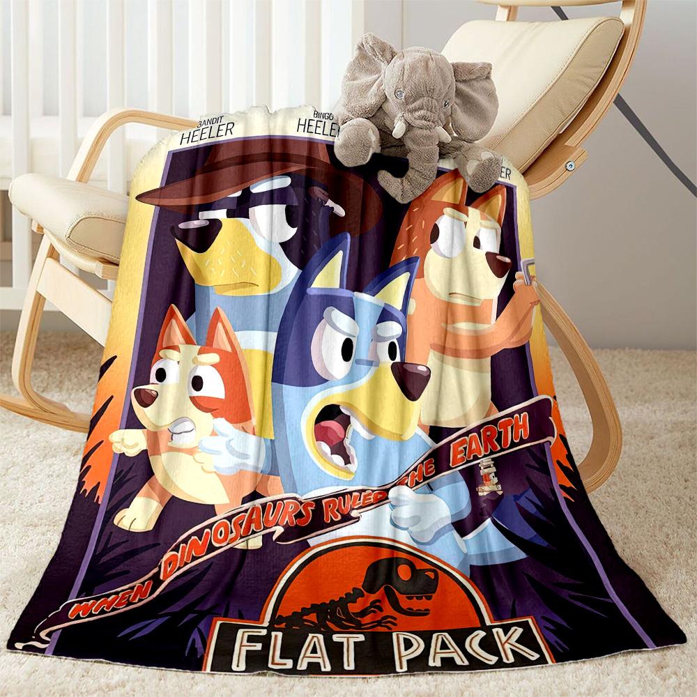 Bluey Style Blankets are suitable for living rooms,making them an ideal choice for outdoor travel and gifts.