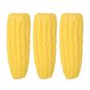 3шт латекс желтый питомец кукуруза форма звучание зубы чистка защита жевание кусание интерактивный